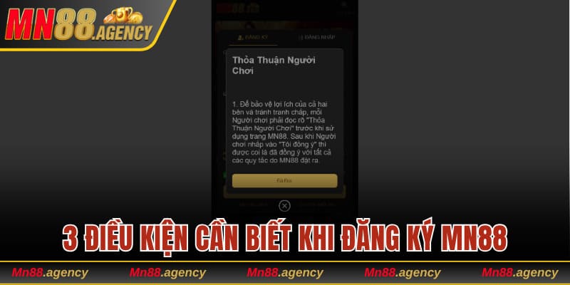 3 điều kiện cần biết khi đăng ký MN88